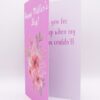 Pink card with flowers for Mother's Day.