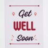 Get well soon card with plus signs.