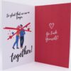 Funny breakup card with couple illustration.