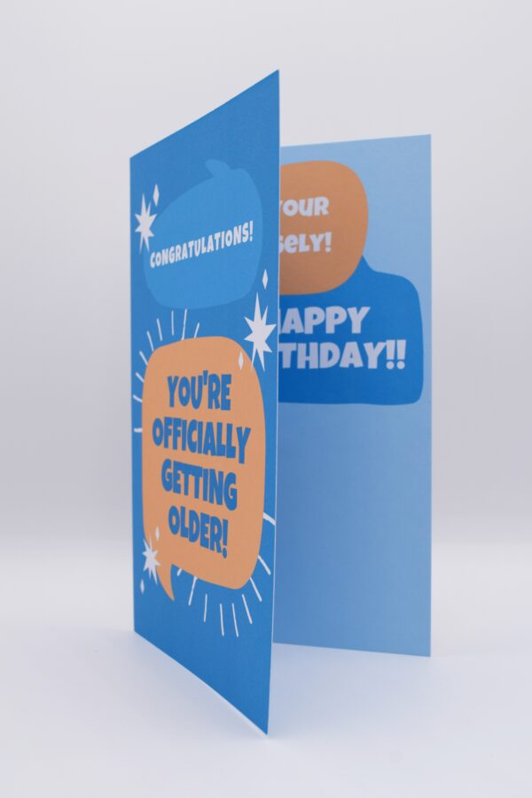 Happy birthday card with stars.