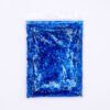 Blue glitter in a plastic bag.