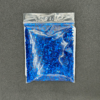 A bag of blue glitter sequins.