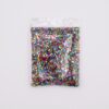 Bag of colorful iridescent glitter.