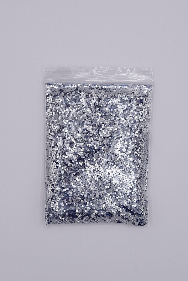 Bag of silver glitter sequins.