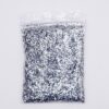 Silver glitter in a plastic bag.