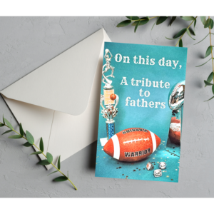 Father's Day card with football theme.